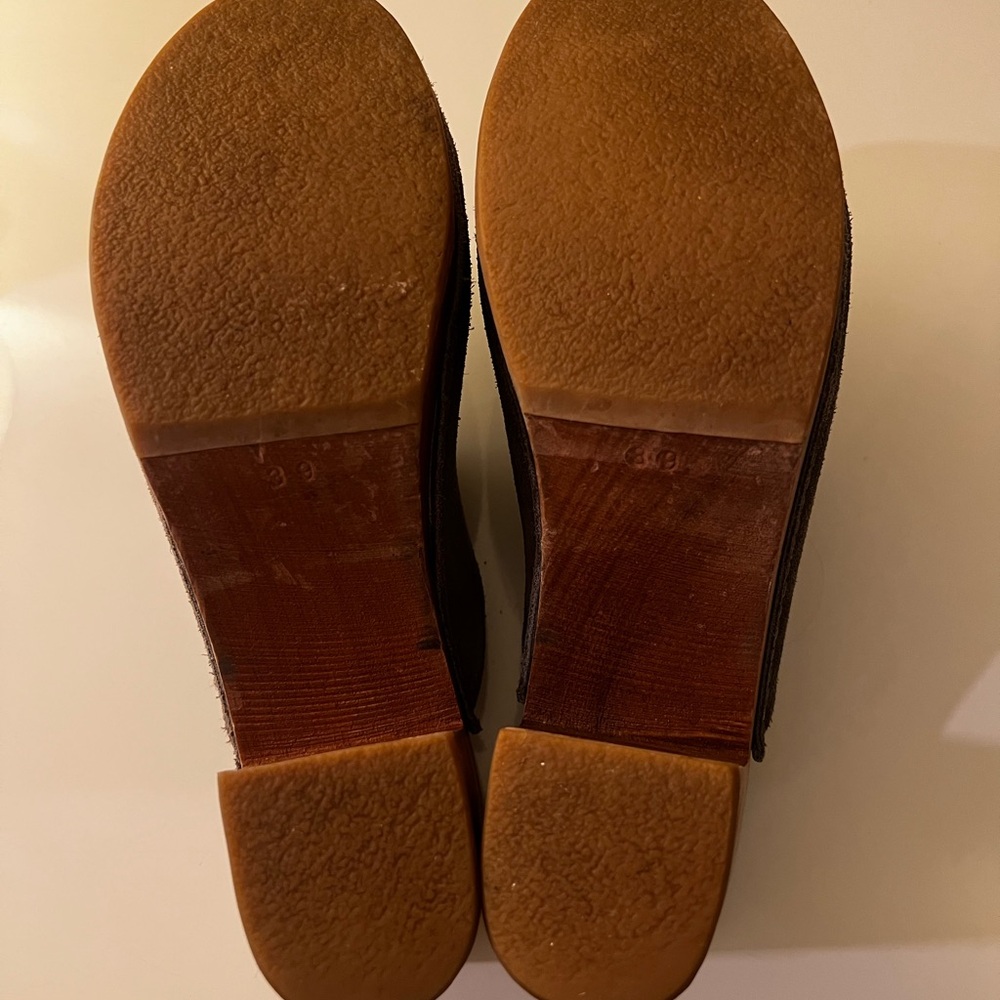 Charlotte Stone Taupe Suede Women's Clogs - Picture 6 of 10